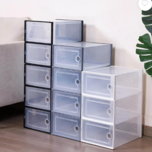 set 4 cajas plegable de zapato blanca