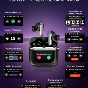 audífonos pro con pantalla táctil