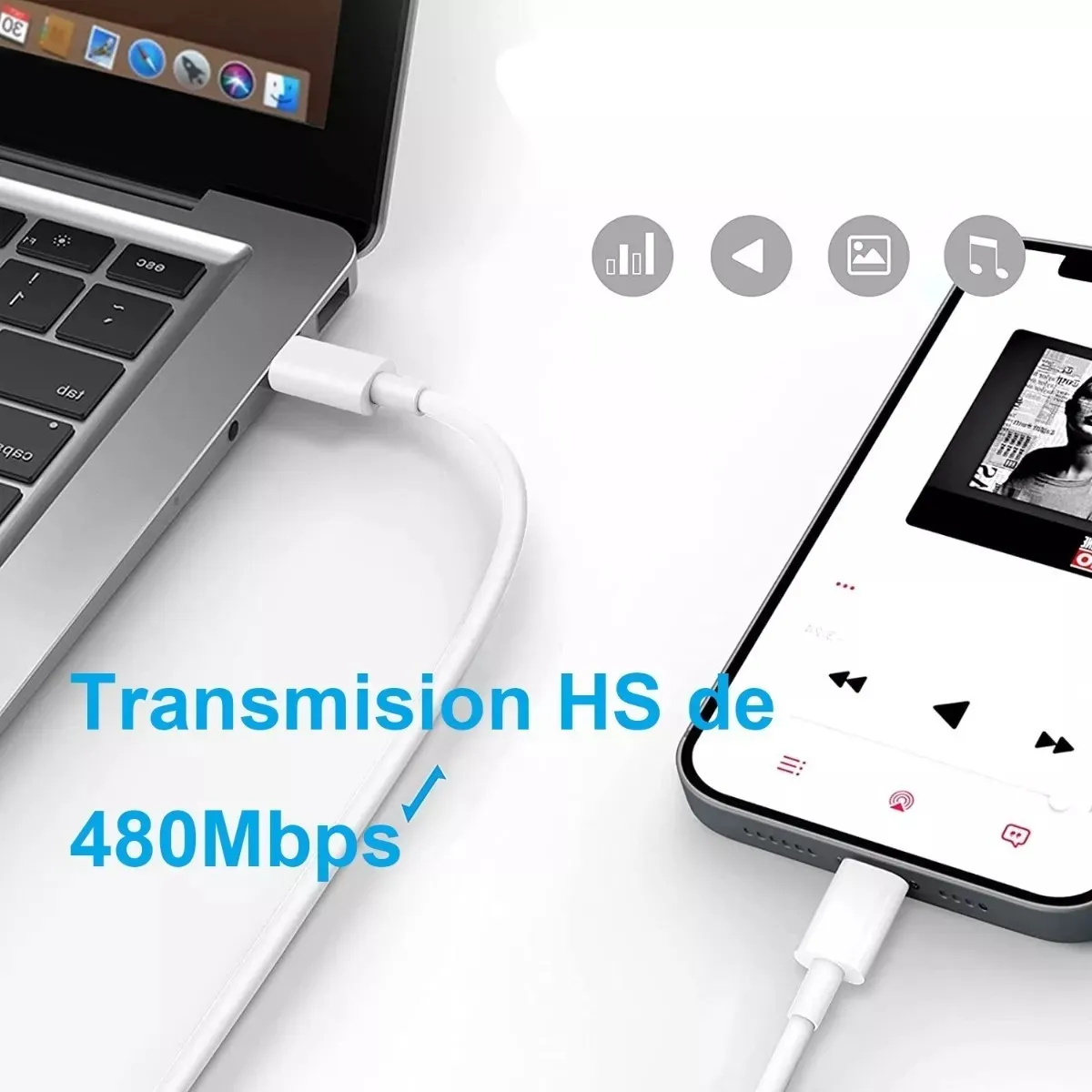 cargador para iphone carga rápida 20w ti