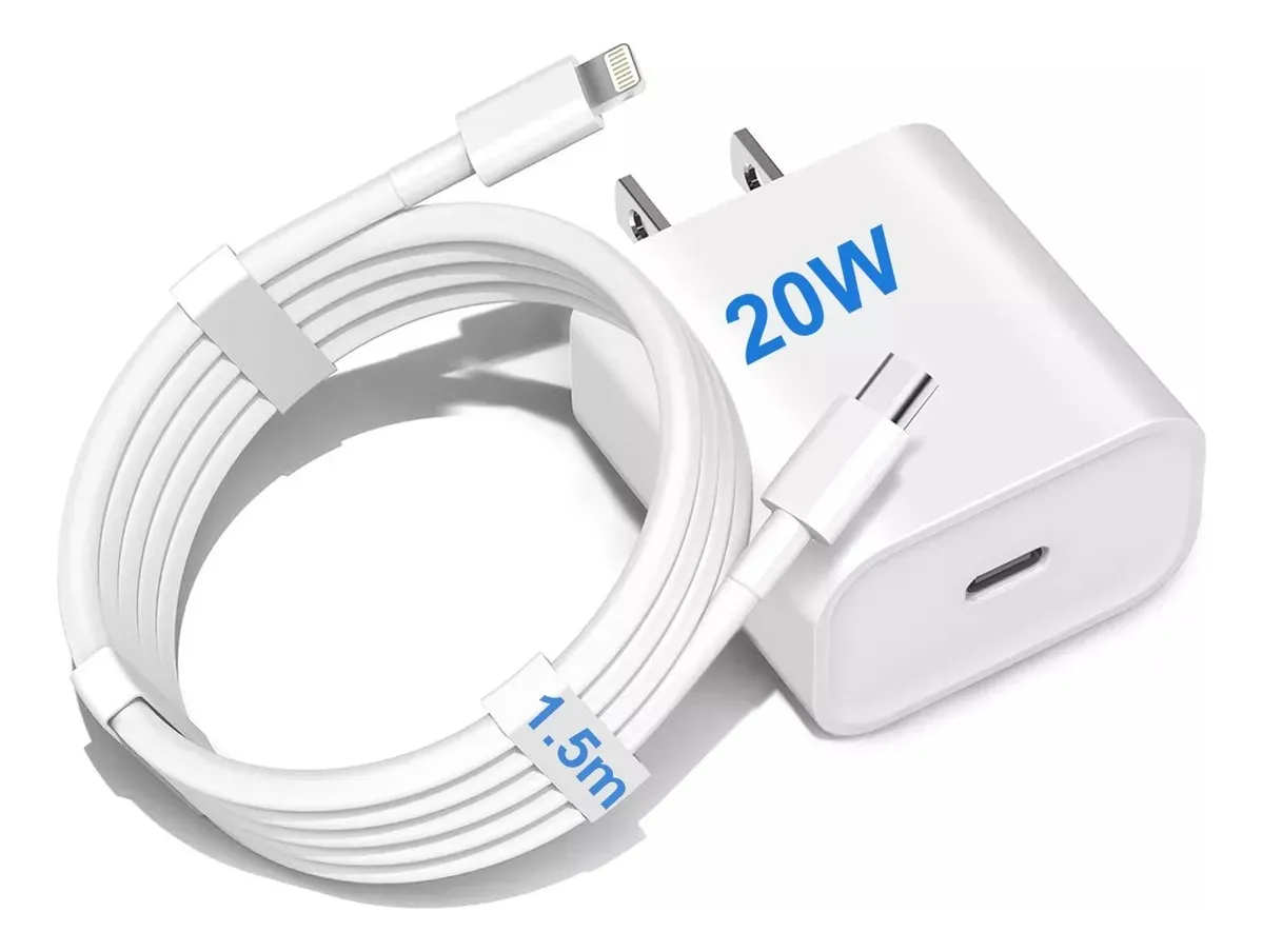 cargador para iphone carga rápida 20w ti