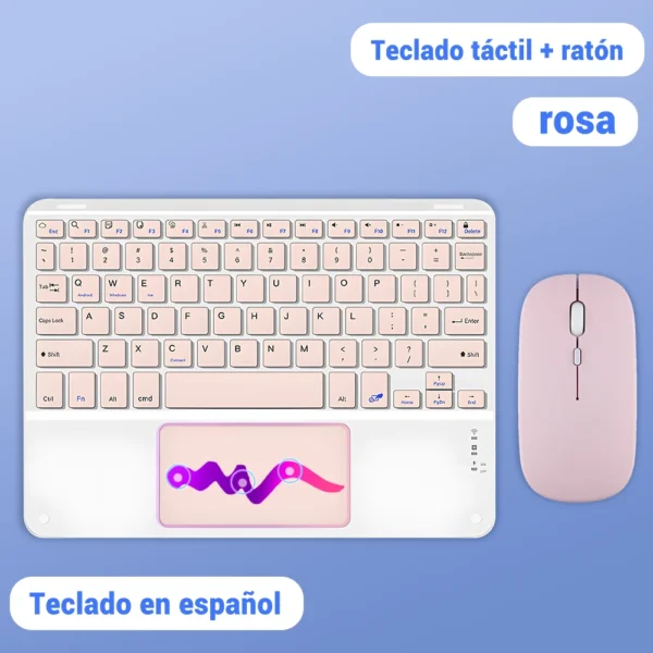 Teclado inalámbrico TrackPad Kawaii