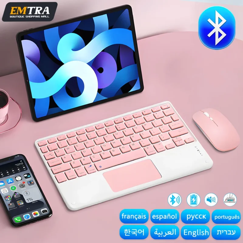 Teclado inalámbrico TrackPad Kawaii